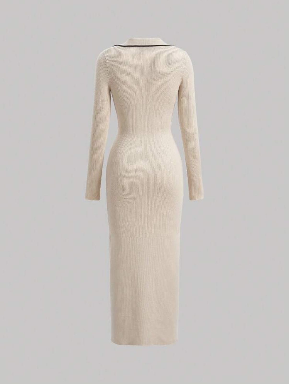 Robe midi beige