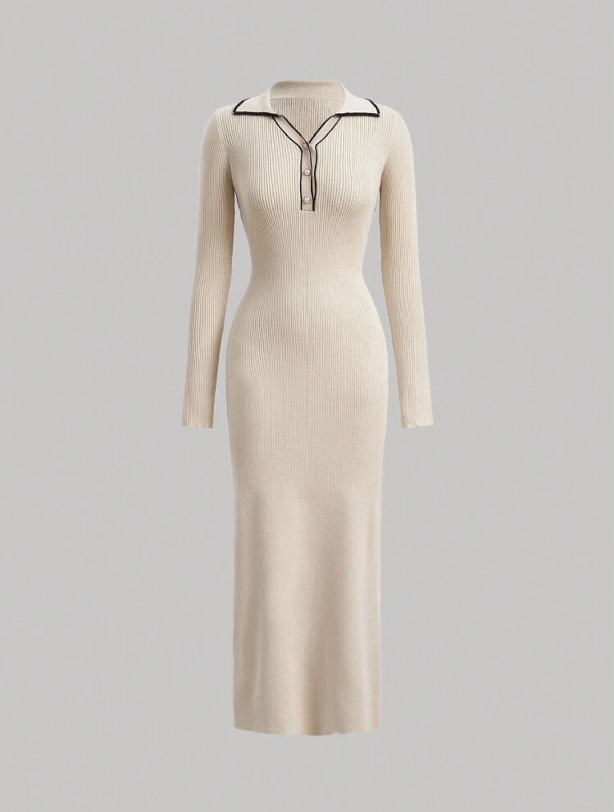 Robe midi beige