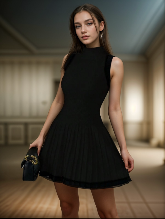Robe noire sans manches